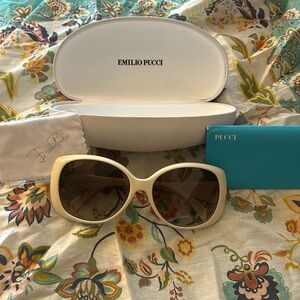Emilio Pucci White Sunglasses
